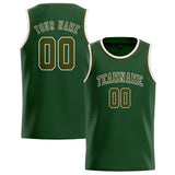 Custom Dark Green & Olive Colors Design Sports Basketball Jersey