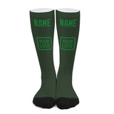 Custom Dark Green Emerald Green Knee-High Sock