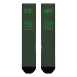 Custom Dark Green Emerald Green Knee-High Sock