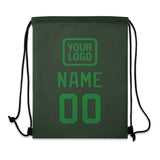 Custom Dark Green Emerald Green Drawstring Bag
