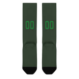Custom Dark Green Emerald Green Knee-High Sock