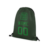 Custom Dark Green Emerald Green Drawstring Bag