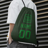 Custom Dark Green Emerald Green Drawstring Bag