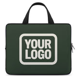 Custom Dark Green Cream Laptop Bag