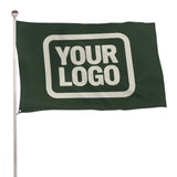 Custom Dark Green Cream Flag