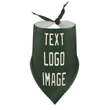 Custom Dark Green Cream Pet Scarf