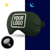 Custom Dark Green Cream Sleep Mask