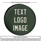 Custom Dark Green Cream Truck Tires