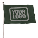 Custom Dark Green Gray Flag