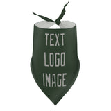 Custom Dark Green Gray Pet Scarf