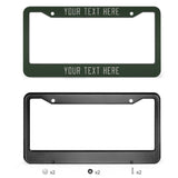 Custom Dark Green Gray License Plate Frame