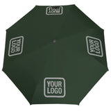 Custom Dark Green Gray Automatic Umbrella