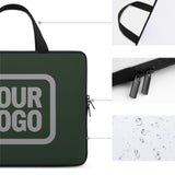 Custom Dark Green Gray Laptop Bag