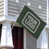 Custom Dark Green Gray Flag