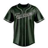 Custom Dark Green & Gray Colors Design Sports Baseball Jersey