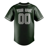Custom Dark Green & Gray Colors Design Sports Baseball Jersey
