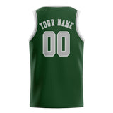 Custom Dark Green & Gray Colors Design Sports Basketball Jersey