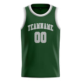 Custom Dark Green & Gray Colors Design Sports Basketball Jersey