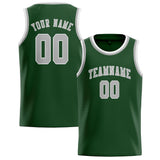 Custom Dark Green & Gray Colors Design Sports Basketball Jersey