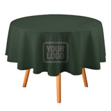 Custom Dark Green Dark Grey Round Table Cloth