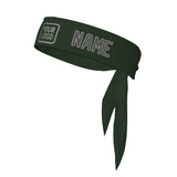 Custom Dark Green Dark Grey Headband