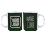 Custom Dark Green Dark Grey Mug