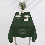 Custom Dark Green Gray Square Table Cloth