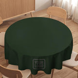 Custom Dark Green Dark Grey Round Table Cloth