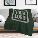 Custom Dark Green Gray Blanket