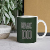 Custom Dark Green Dark Grey Mug