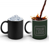 Custom Dark Green Dark Grey Magic Mug