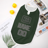 Custom Dark Green Dark Grey Pet Vest