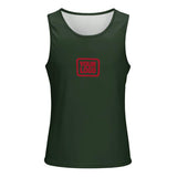 Custom Dark Green Red Men's Tank Top
