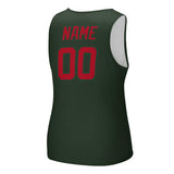 Custom Dark Green Red Men's Tank Top