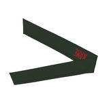 Custom Dark Green Red Headband