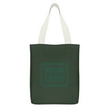 Custom Dark Green Red Canvas Tote Bag