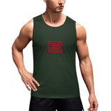 Custom Dark Green Red Men's Tank Top