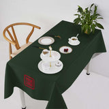 Custom Dark Green Green Square Table Cloth