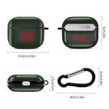 Custom Dark Green Red AirPods Case (3rd Generation)