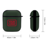 Custom Dark Green Red AirPods Case