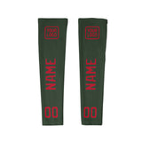 Custom Dark Green Red Arm Sleeve