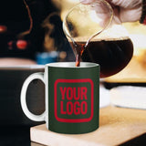 Custom Dark Green Red Mug