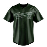 Custom Dark Green & Green Colors Design Sports Baseball Jersey