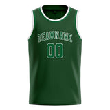 Custom Dark Green & Green Colors Design Sports Basketball Jersey