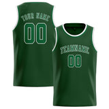 Custom Dark Green & Green Colors Design Sports Basketball Jersey