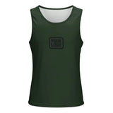 Custom Dark Green Black Men's Tank Top