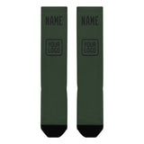 Custom Dark Green Black Knee-High Sock