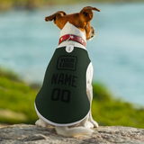 Custom Dark Green Black Pet Vest
