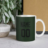 Custom Dark Green Black Mug