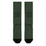 Custom Dark Green Black Knee-High Sock